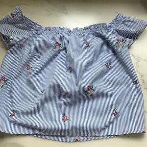 Guess off the shoulder crop top
